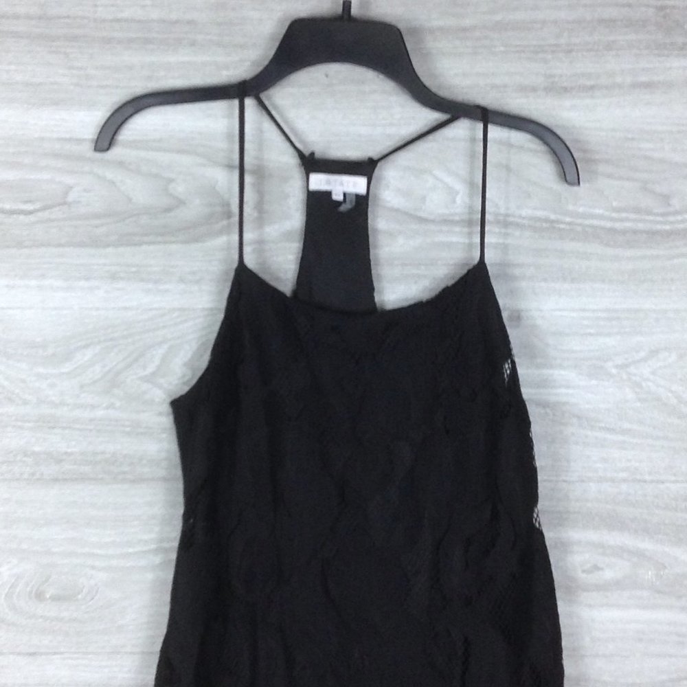 1.State Black Floral Lace Racerback Shift Dress - Picture 4 of 7